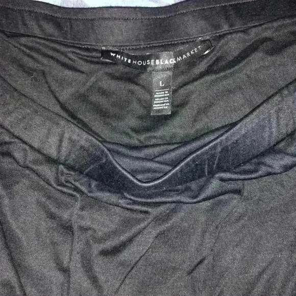 White House Black Market black blouse size L - Picture 3 of 4